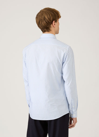 Mens Poplin Shirt In Sky Blue White Navy Msht2153 Stoi