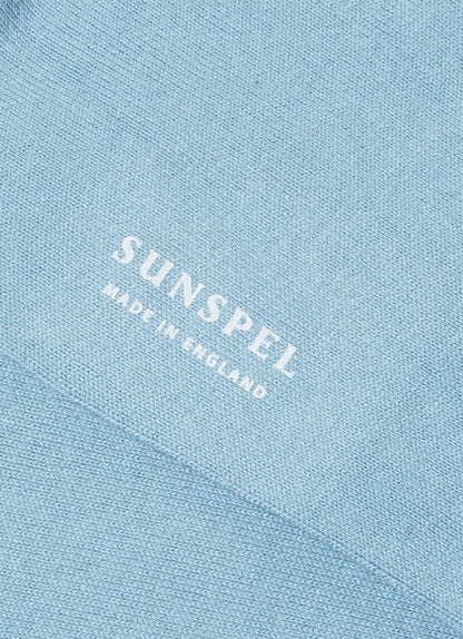Men's Cotton Socks in Stone Blue
