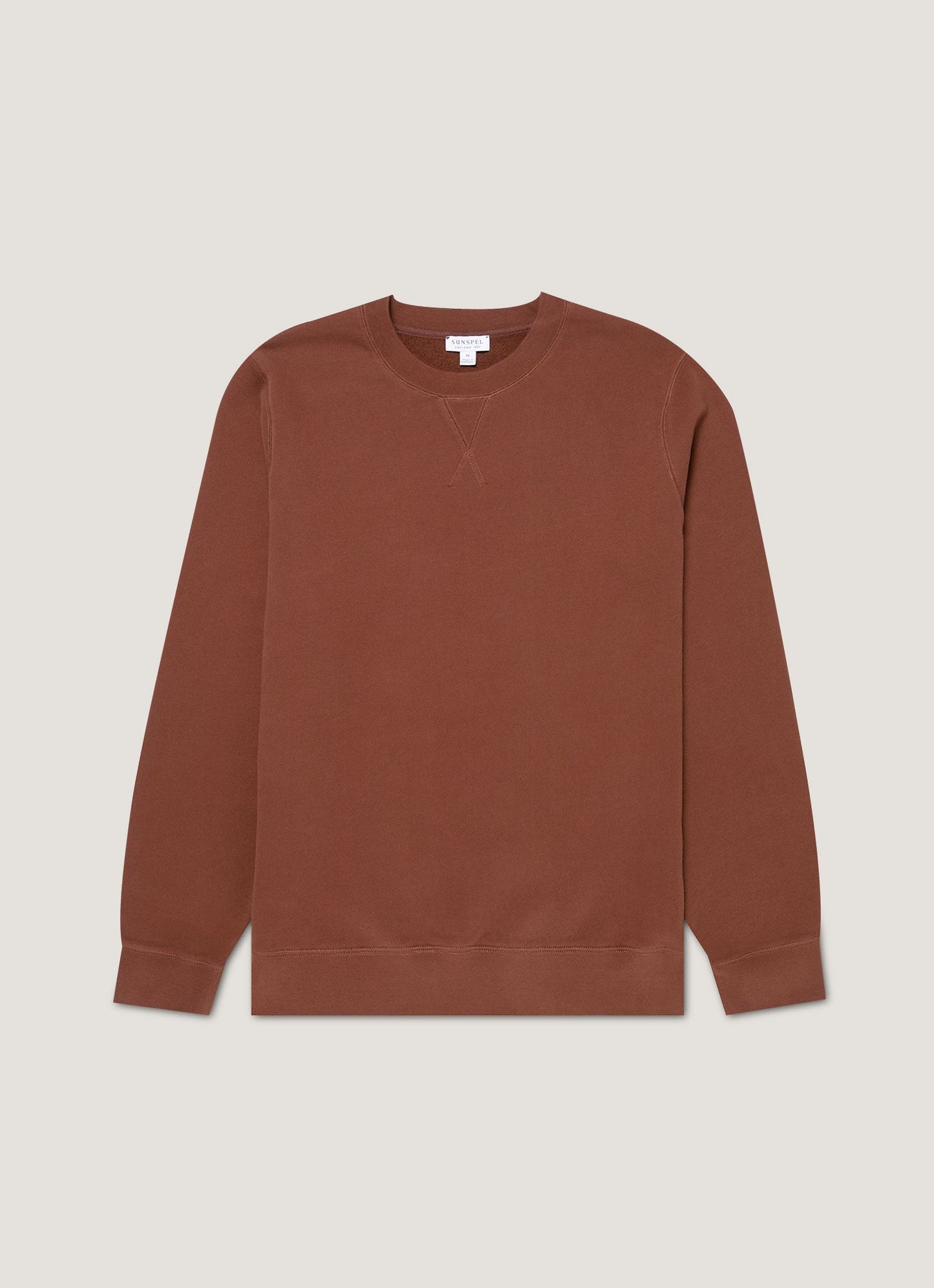 Mens Loopback Sweatshirt In Conker Brown Mswe1516 Brgl