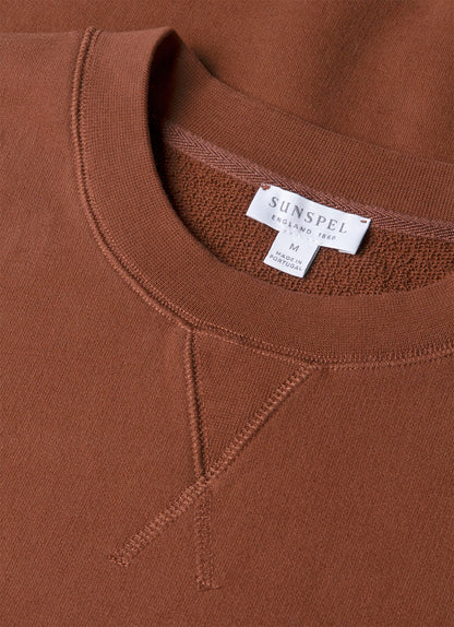 Mens Loopback Sweatshirt In Conker Brown Mswe1516 Brgl
