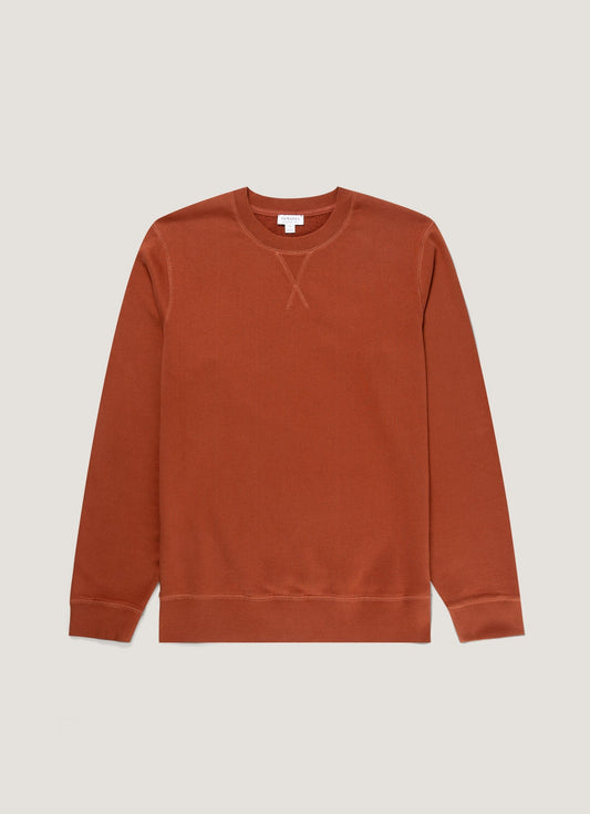 Mens Loopback Sweatshirt In Rust Mswe1516 Brgp