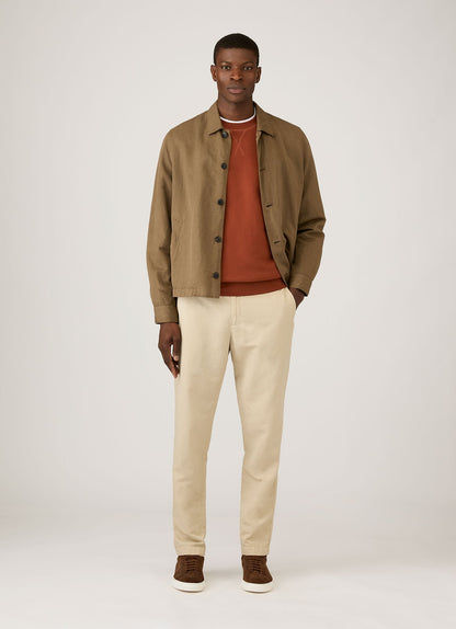 Mens Loopback Sweatshirt In Rust Mswe1516 Brgp