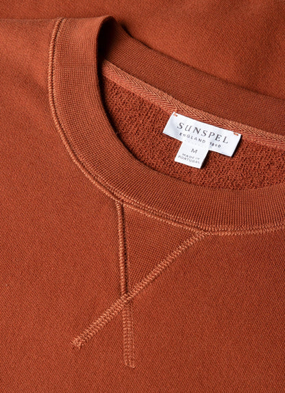 Mens Loopback Sweatshirt In Rust Mswe1516 Brgp