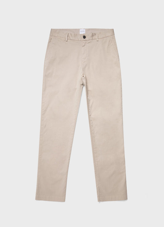 Mens Regular Fit Stretch Chino Light Stone
