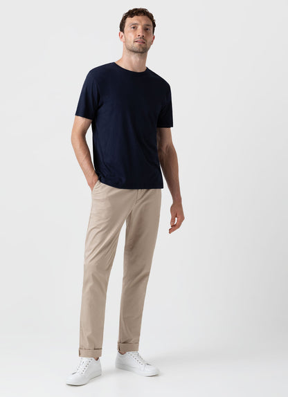 Mens Regular Fit Stretch Chino Light Stone