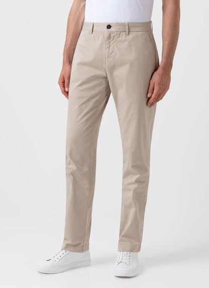 Mens Regular Fit Stretch Chino Light Stone