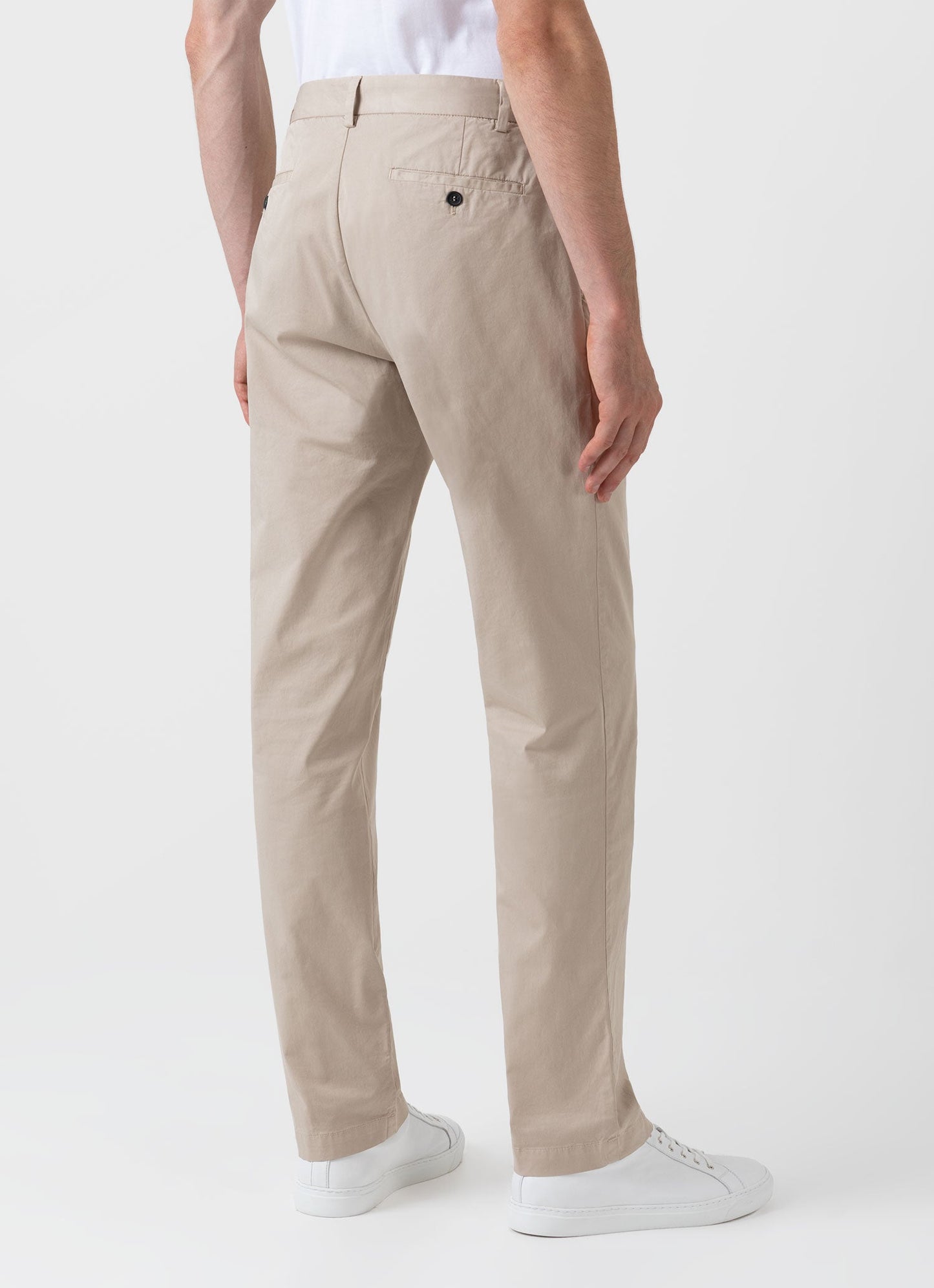 Mens Regular Fit Stretch Chino Light Stone