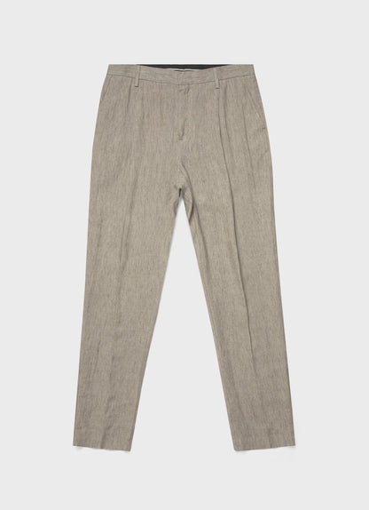 Mens Tailored Relaxed Fit Trouser In Dark Stone