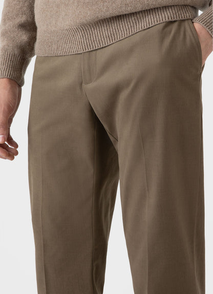 Mens Brushed Cotton Wool Trouser In Sandstone Mtrs3095 Brfc