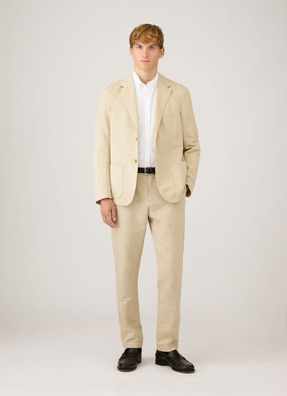 Mens Cotton Linen Trouser In Hazelwood Mtrs3136 Brgt