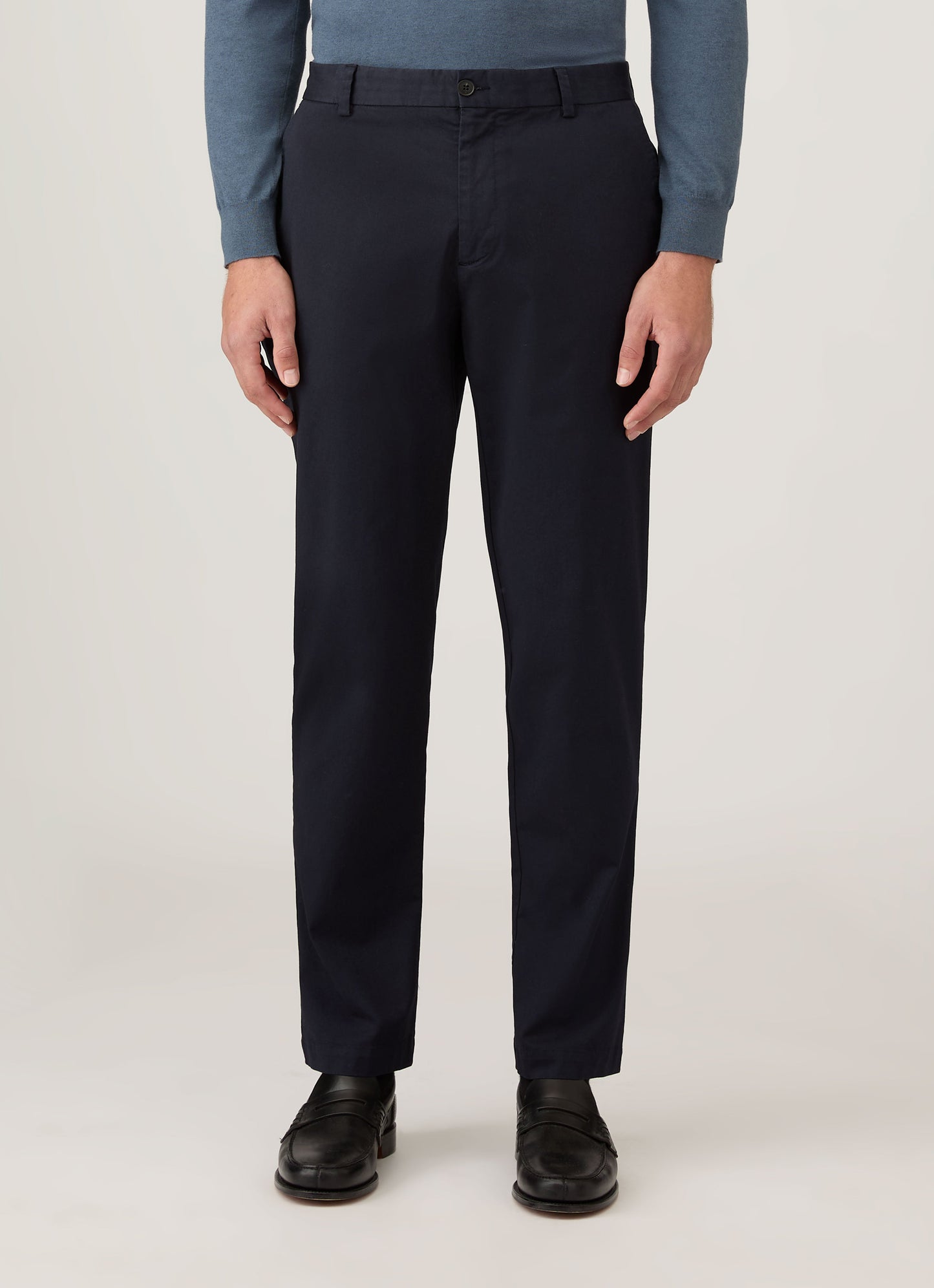 Mens Regular Fit Chino In Navy Mtrs3113 Buaa