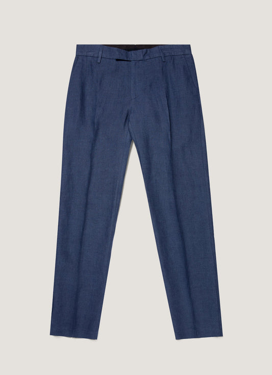 Mens Linen Trouser In Light Navy Mtrs3130 Buaf
