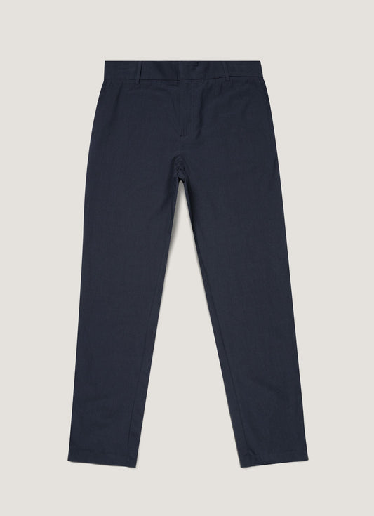 Mens Lightweight Cotton Poplin Trouser In Navy Mtrs3133 Buaa