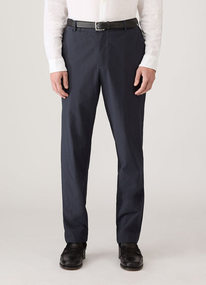 Mens Lightweight Cotton Poplin Trouser In Navy Mtrs3133 Buaa