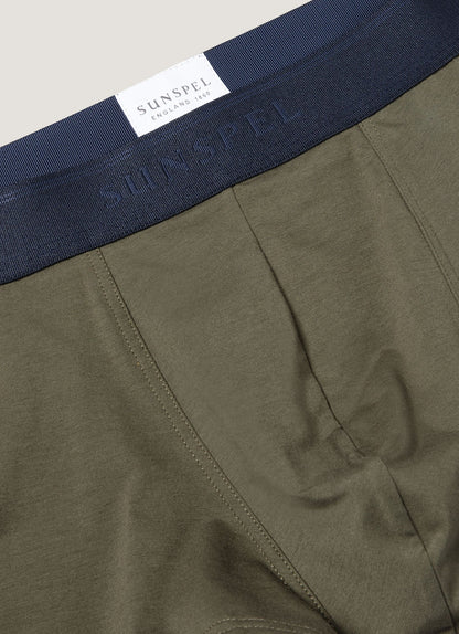 Mens Stretch Cotton Trunks In Khaki Mtru4615 Gngy