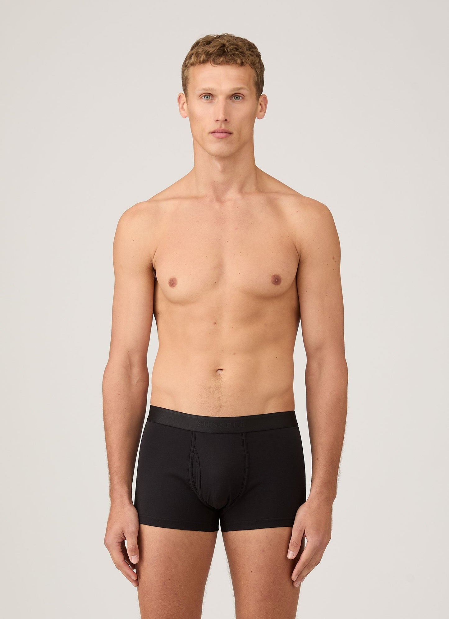 Mens Superfine Cotton Trunks In Black