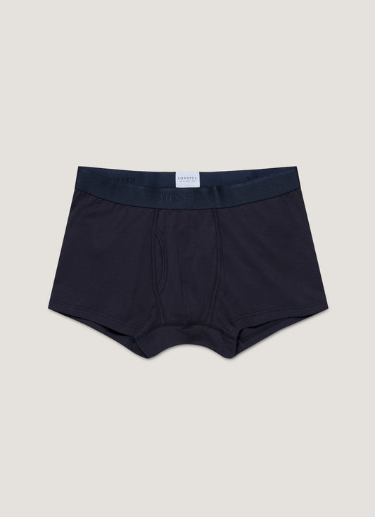 Mens Superfine Cotton Trunks In Navy Mtru4619 Buaa