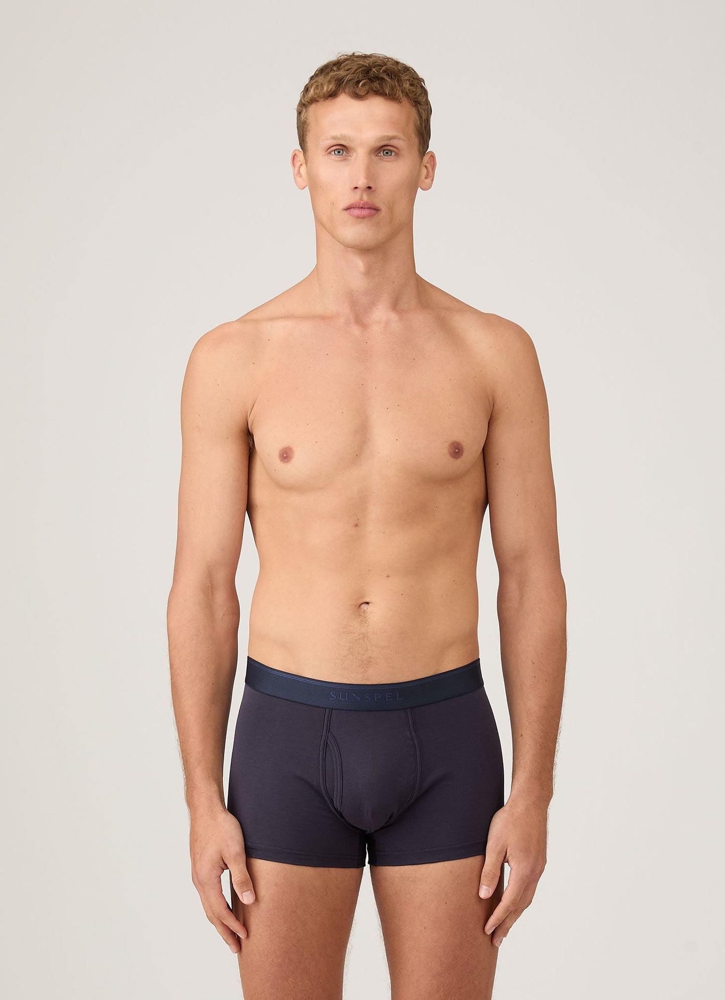 Mens Superfine Cotton Trunks In Navy Mtru4619 Buaa