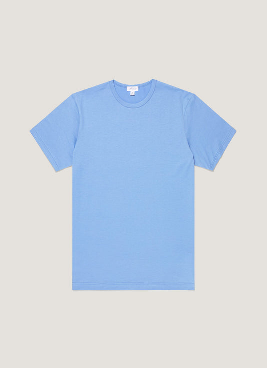 Mens Classic Tshirt In Azure Blue Mtsh0001 Buww