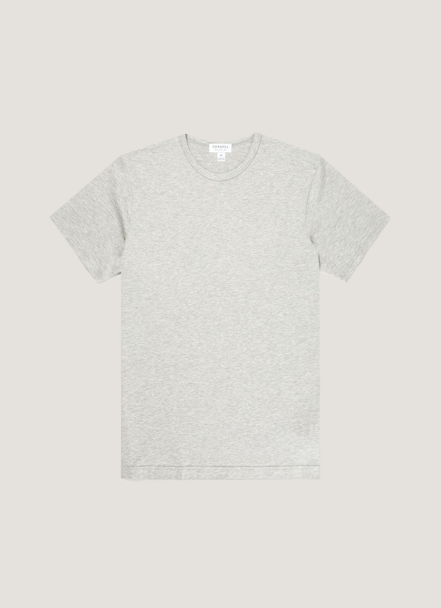 Men S Short Sleeve Crew Neck T Shirt Grey Melange