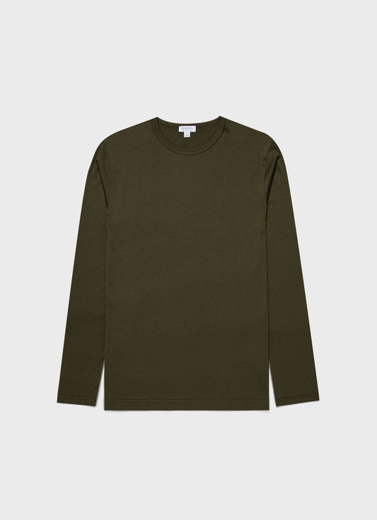 Mens Long Sleeve Classic Tshirt In Pine Green Mtsh0003 Gnhz