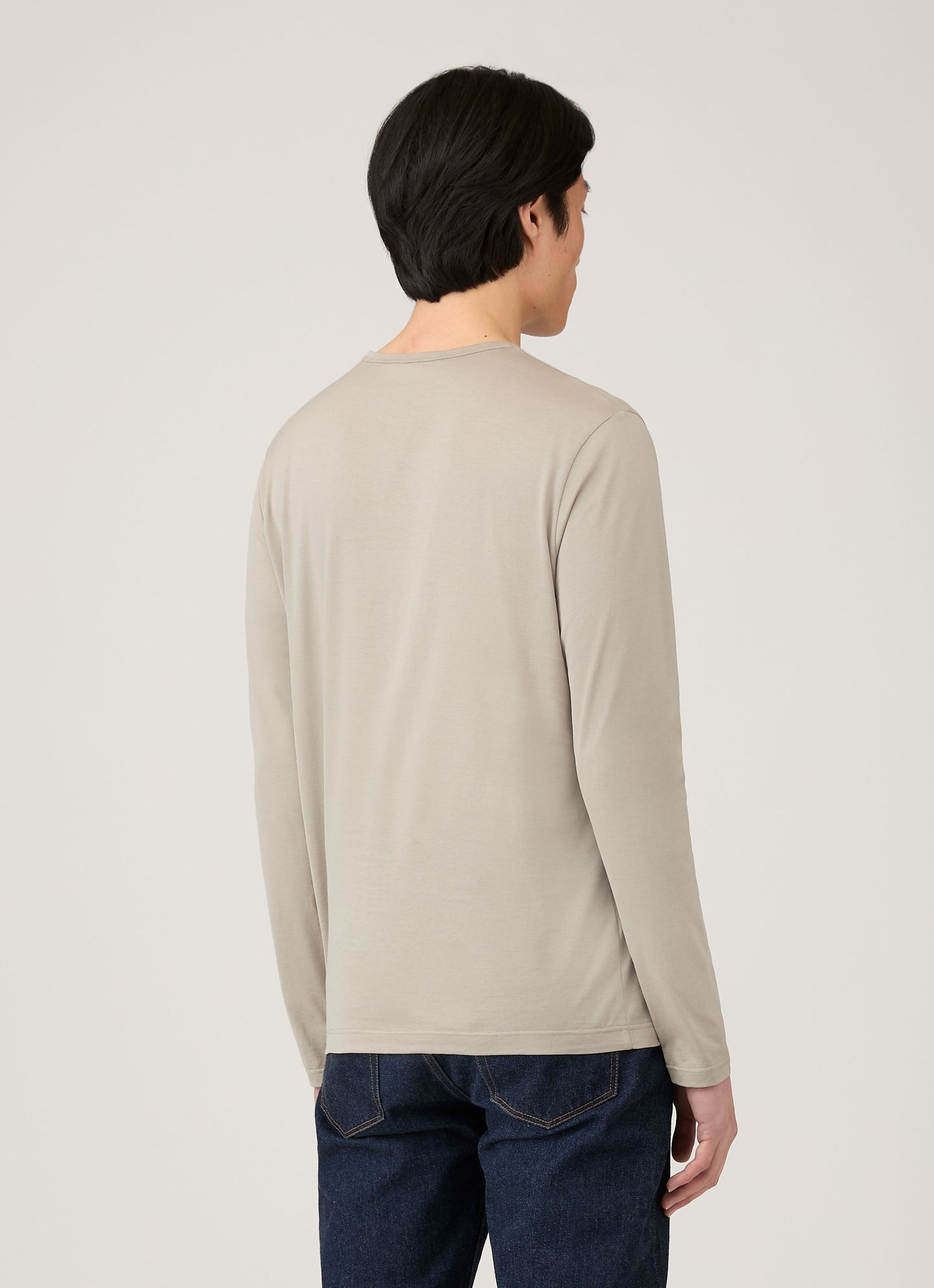 Mens Long Sleeve Classic Tshirt In Fog Mtsh0003 Gyff