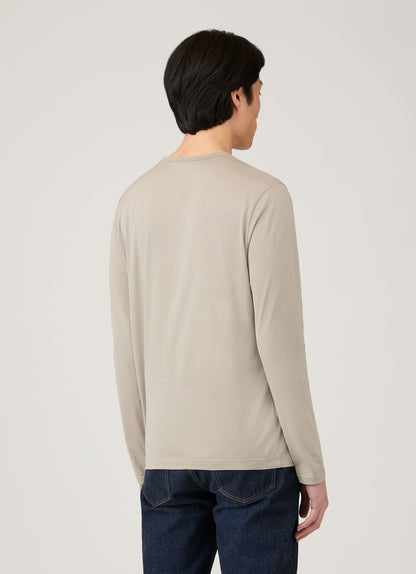 Mens Long Sleeve Classic Tshirt In Fog Mtsh0003 Gyff