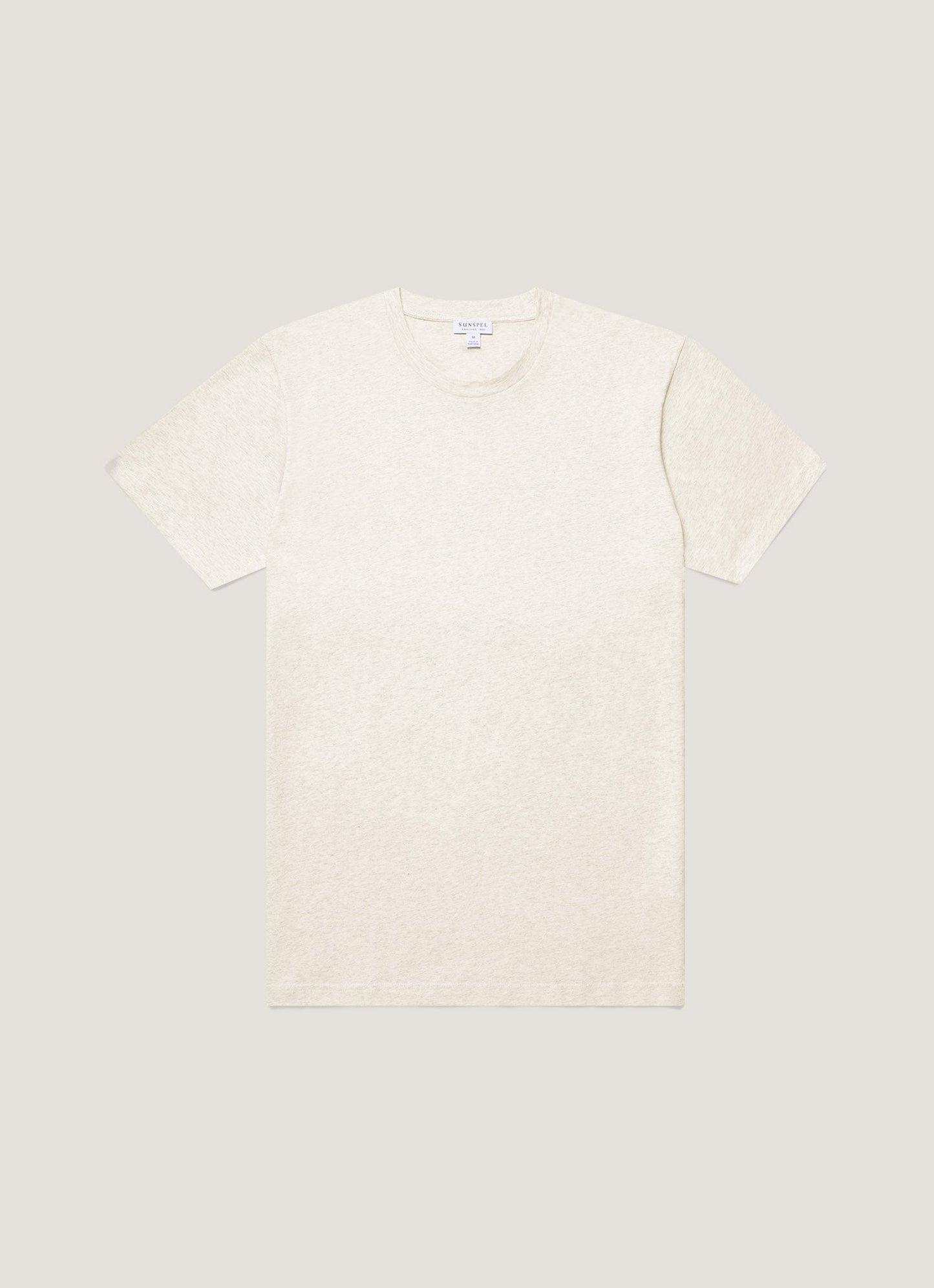 Mens Organic Cotton Tshirt In Archive White Melange