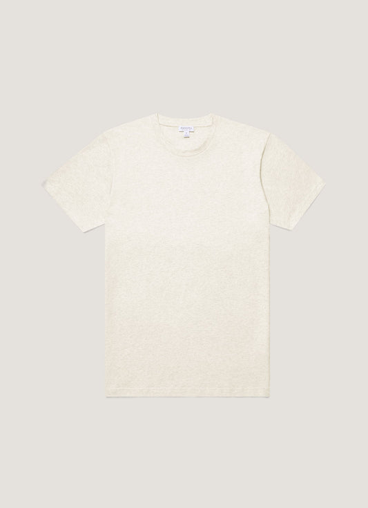 Mens Organic Cotton Tshirt In Archive White Melange