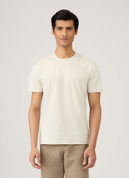 Mens Organic Cotton Tshirt In Archive White Melange