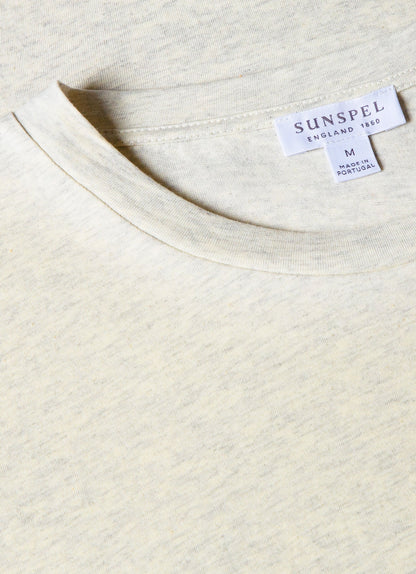 Mens Organic Cotton Tshirt In Archive White Melange