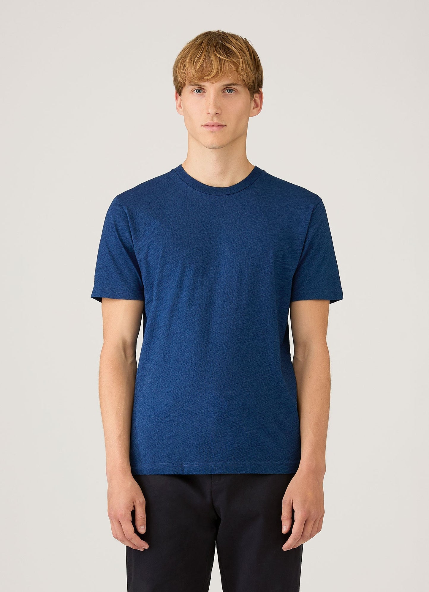 Mens Riviera Midweight Tshirt In Real Indigo Mtsh0007R Buje