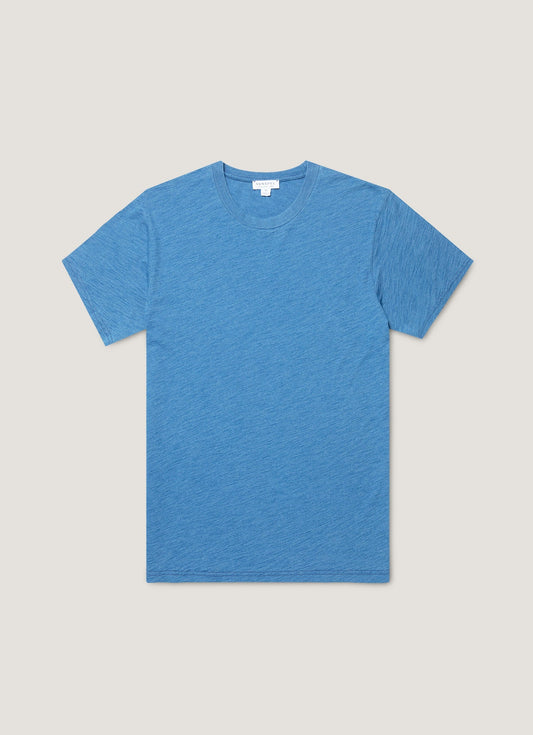 Mens Riviera Midweight Tshirt In Mid Indigo Wash Mtsh0007R Buvz