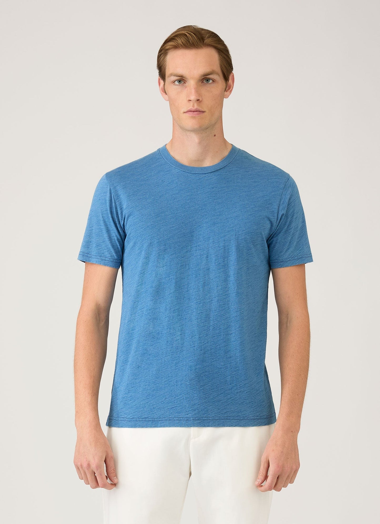 Mens Riviera Midweight Tshirt In Mid Indigo Wash Mtsh0007R Buvz