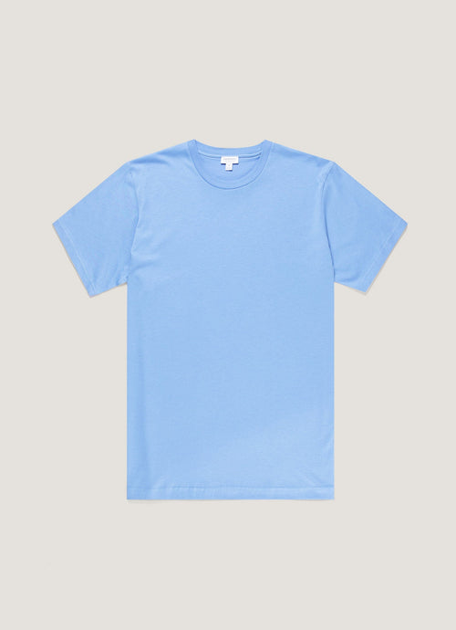 Mens Riviera Midweight Tshirt In Azure Blue Mtsh0007R Buww