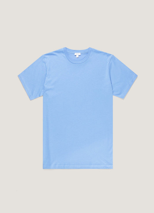 Mens Riviera Midweight Tshirt In Azure Blue Mtsh0007R Buww
