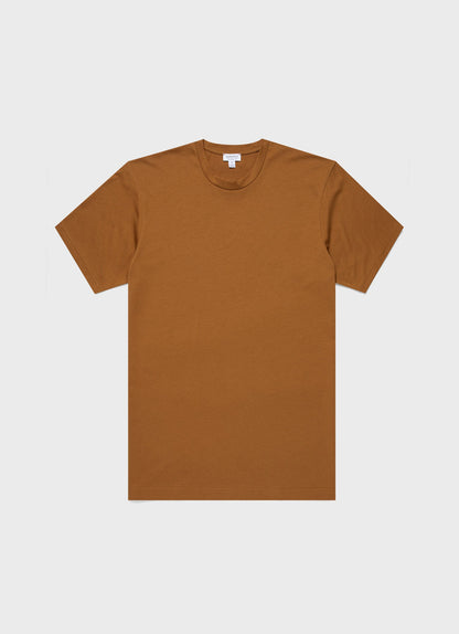 Mens Riviera Midweight Tshirt In Golden Brown Mtsh0007S Brfo