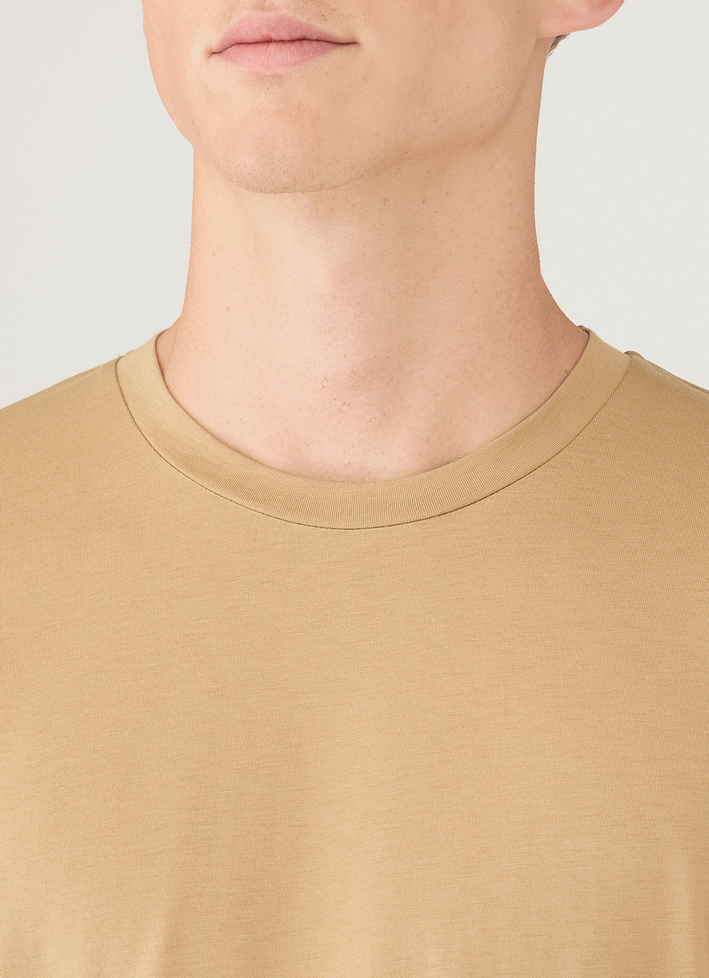 Mens Riviera Midweight Tshirt In Tan Mtsh0007S Brgm