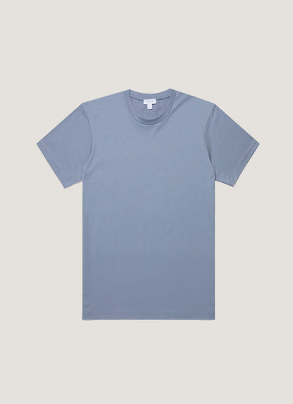 Mens Riviera Midweight Tshirt In Vintage Blue Mtsh0007S Buwb