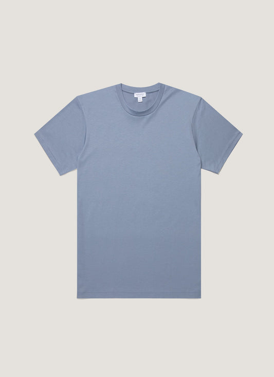 Mens Riviera Midweight Tshirt In Vintage Blue Mtsh0007S Buwb