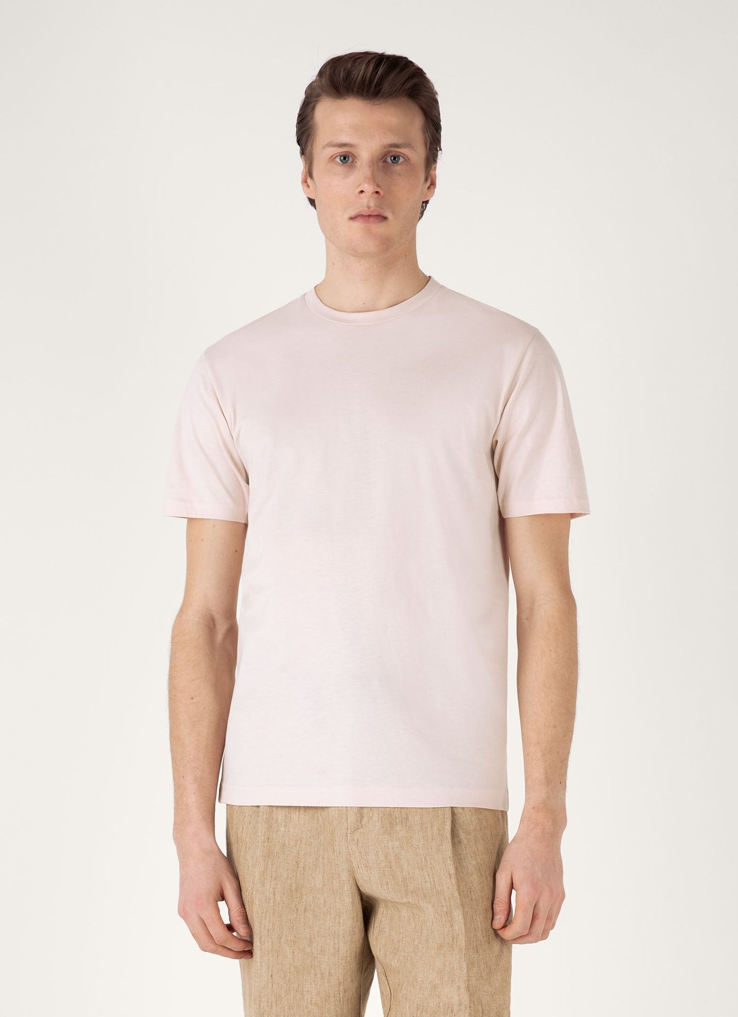 Mens Riviera Midweight Tshirt In Pastel Pink Mtsh0007S Pkbl