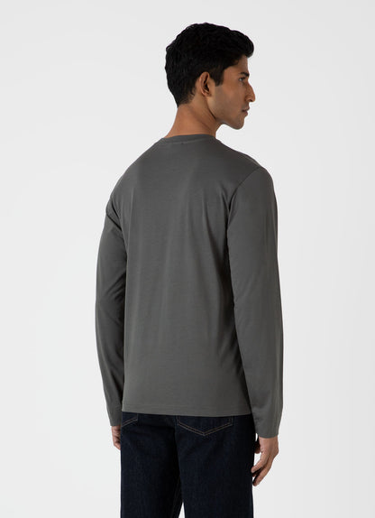 Mens Long Sleeve Riviera Midweight Tshirt In Drill Green Mtsh0136S Gnhv