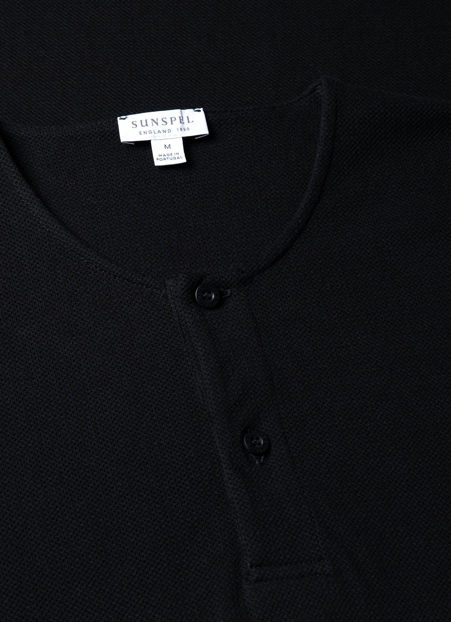 Mens Riviera Henley In Black Mtsh0177 Bkaa