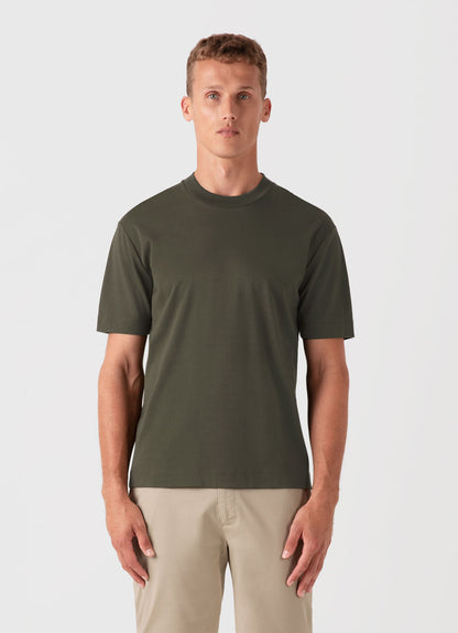 Mens Relaxed Fit Heavyweight Tshirt In Khaki Mtsh0181 Gngy