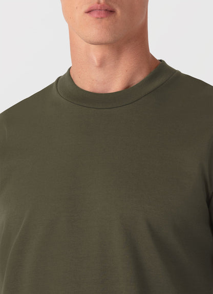 Mens Relaxed Fit Heavyweight Tshirt In Khaki Mtsh0181 Gngy