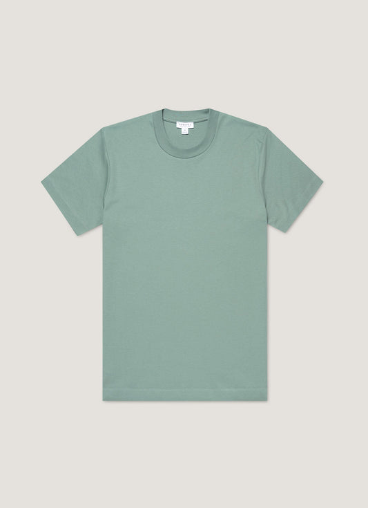 Mens Relaxed Fit Heavyweight Tshirt In Steel Green Mtsh0181 Gniu