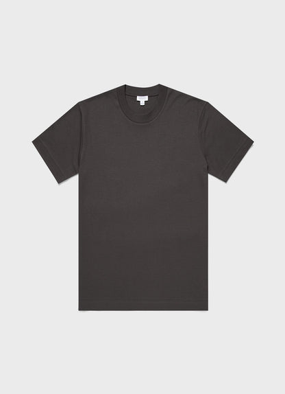 Mens Relaxed Fit Heavyweight Tshirt In Charcoal Mtsh0181 Gyab