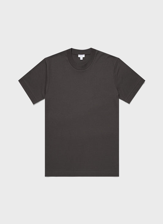 Mens Relaxed Fit Heavyweight Tshirt In Charcoal Mtsh0181 Gyab