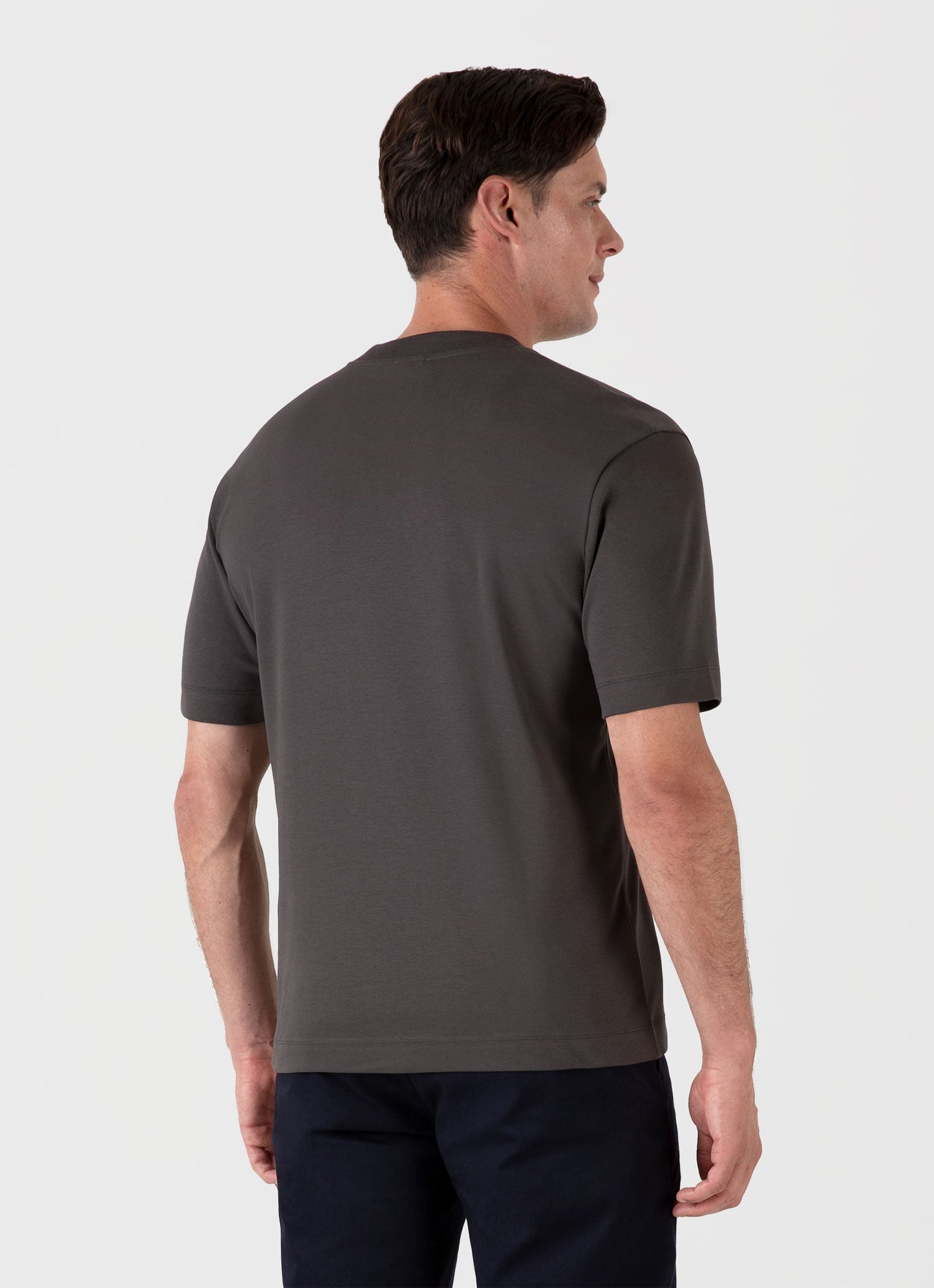 Mens Relaxed Fit Heavyweight Tshirt In Charcoal Mtsh0181 Gyab