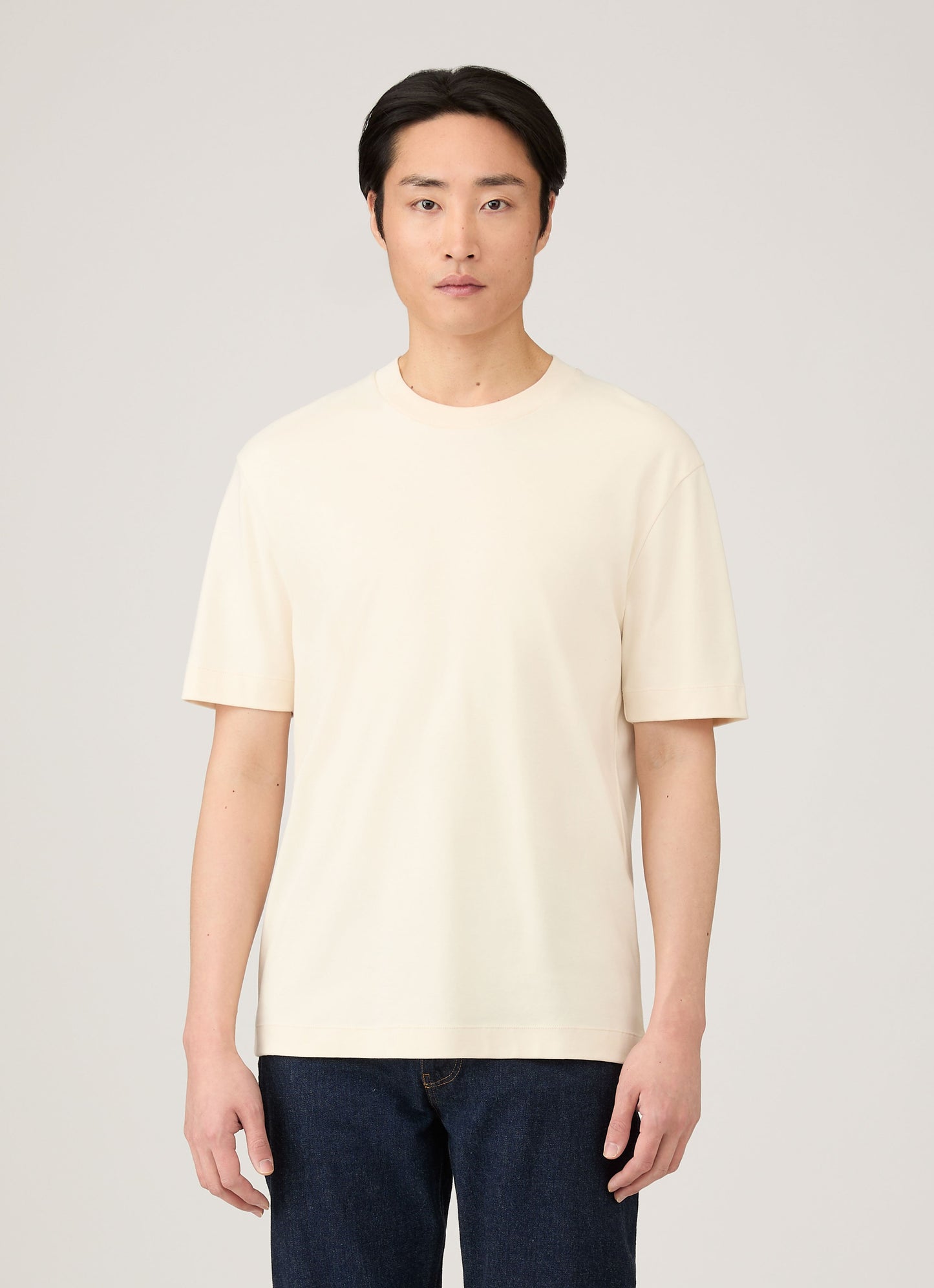 Mens Relaxed Fit Heavyweight Tshirt In Undyed Mtsh0181 Nuab